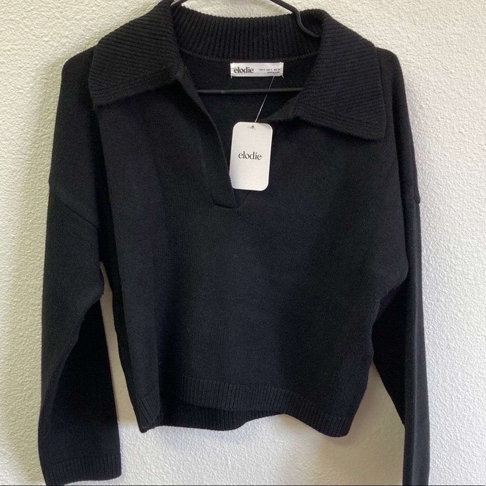 NWT Elodie Knit Collared Polo Sweater